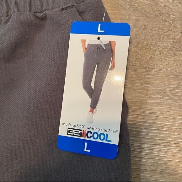 32 DEGREES COOL STEEL GRAY JOGGERS ATHLETIC PANTS L NWT - Picture 13 of 14